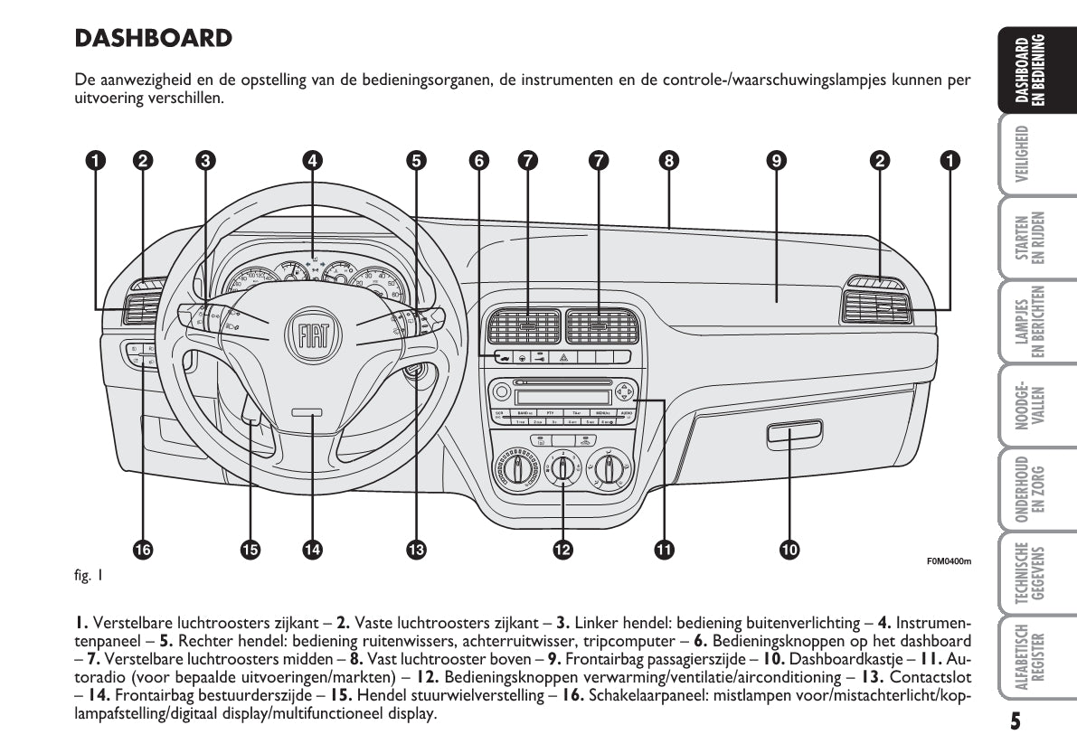 2010-2011 Fiat Grande Punto Gebruikershandleiding | Nederlands