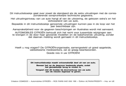 2005-2006 Citroën C5 Gebruikershandleiding | Nederlands