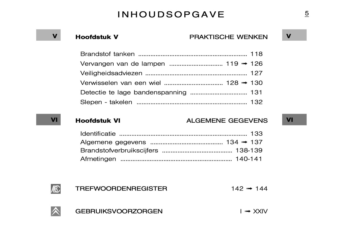 2005-2006 Citroën C5 Gebruikershandleiding | Nederlands