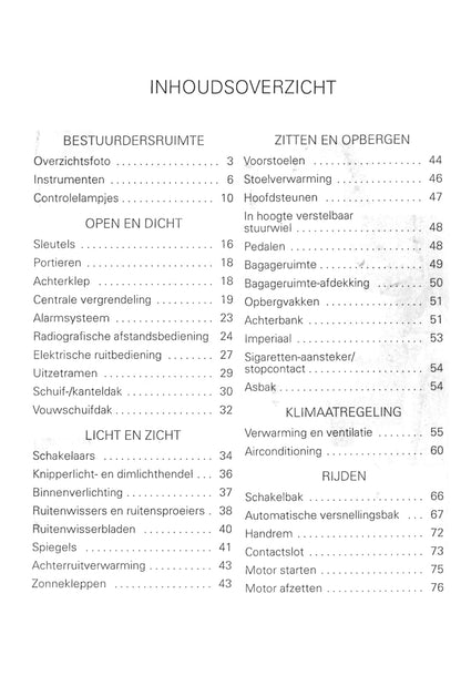 1998-2005 Volkswagen Lupo Bedienungsanleitung | Niederländisch