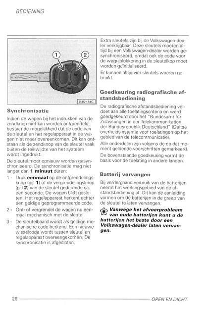 1998-2005 Volkswagen Lupo Bedienungsanleitung | Niederländisch