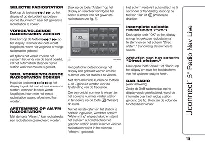 Fiat Doblo 5" Radio Nav Live Handleiding 2015 - 2020