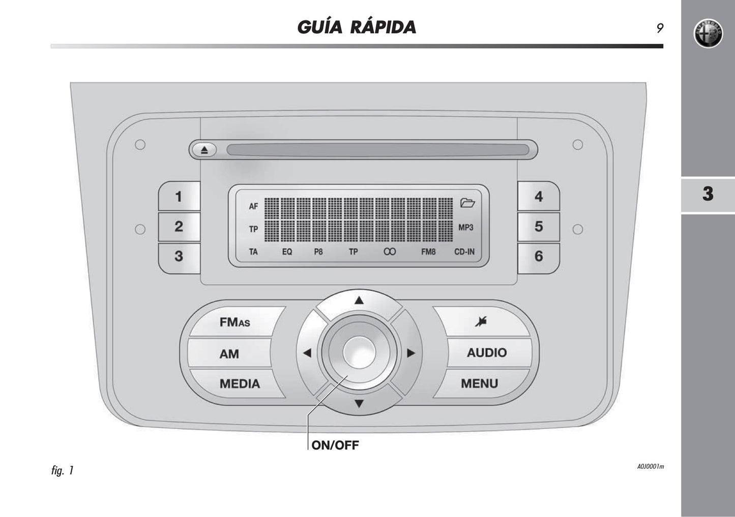 Alfa Romeo Mito Autorradio Instrucciones 2008 - 2014