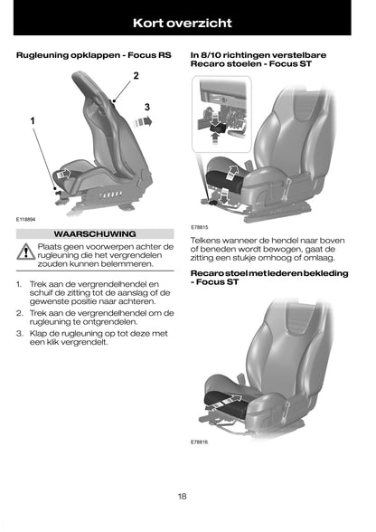 2008-2011 Ford Focus Gebruikershandleiding | Nederlands