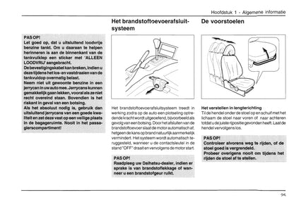 2001-2006 Daihatsu Young-RV Bedienungsanleitung | Niederländisch