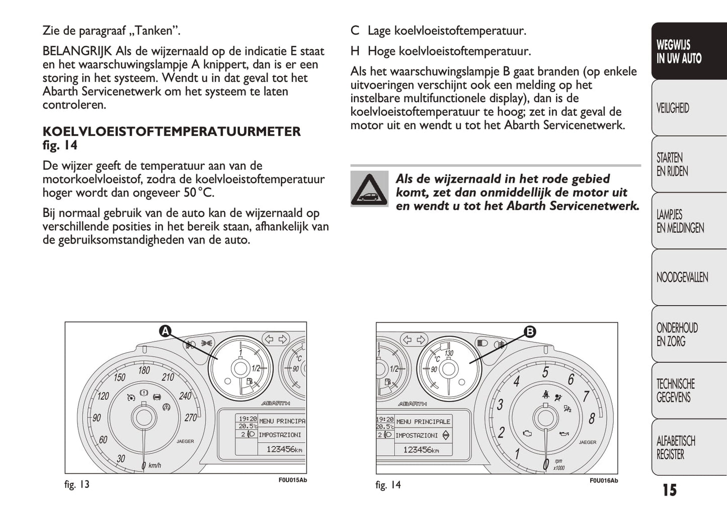 2010-2014 Abarth Punto Evo Bedienungsanleitung | Niederländisch