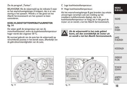 2010-2014 Abarth Punto Evo Bedienungsanleitung | Niederländisch