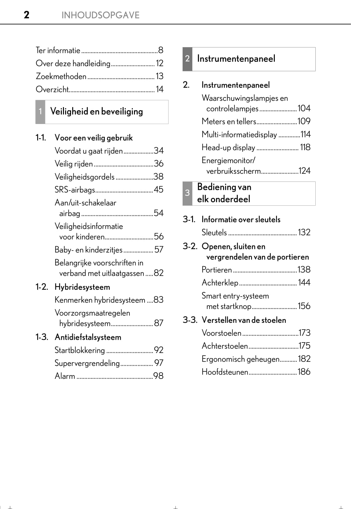 2015-2016 Lexus NX 300h Owner's Manual | Dutch