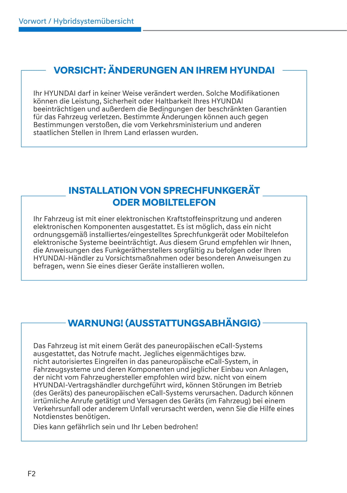 2021-2022 Hyundai Tucson Hybrid/Plug-in Hybrid Bedienungsanleitung | Deutsch