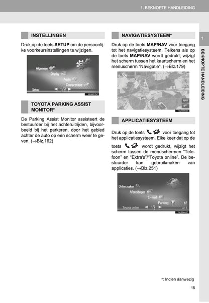 Toyota Prius Navigatie- en Multimediasysteem Handleiding 2015