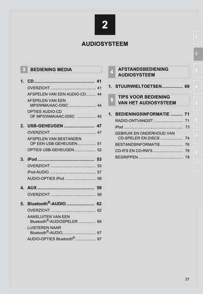 Toyota Prius Navigatie- en Multimediasysteem Handleiding 2015