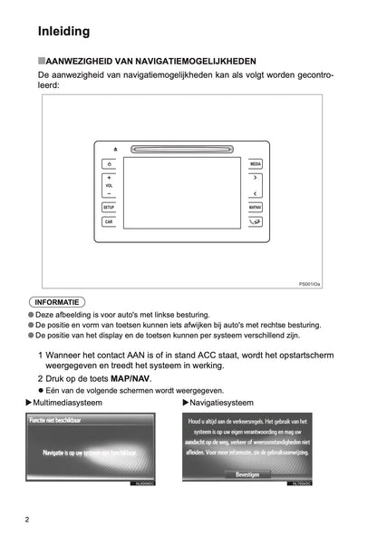 Toyota Prius Navigatie- en Multimediasysteem Handleiding 2015