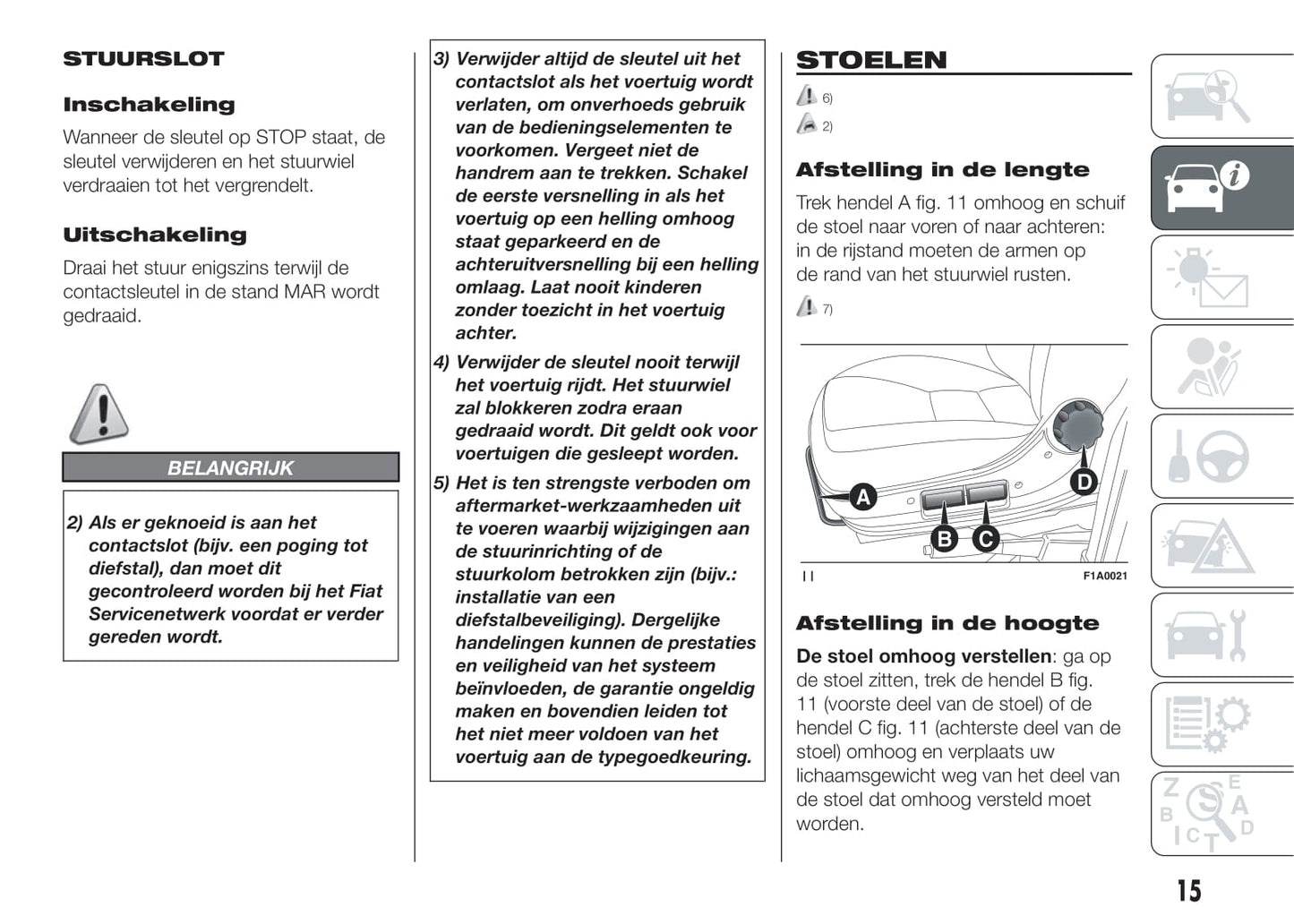 2014-2015 Fiat Ducato Owner's Manual | Dutch