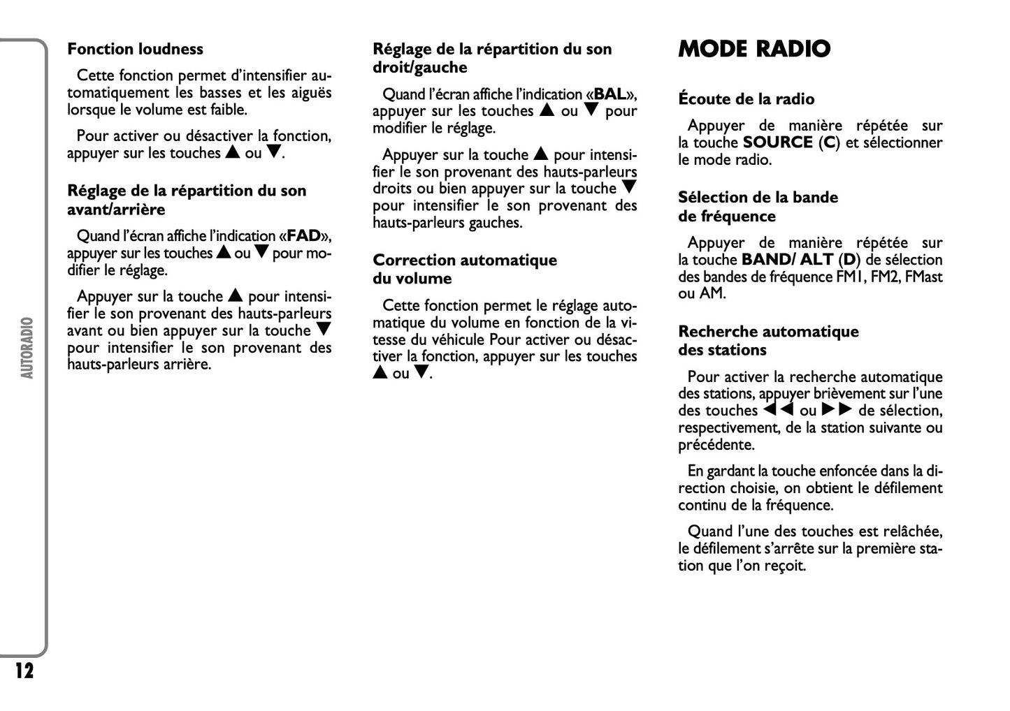 Fiat Scudo Autoradio & MP3 Guide d'instructions 2012 - 2017