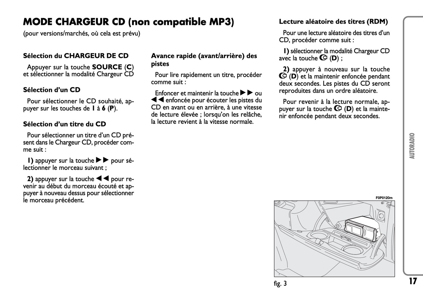 Fiat Scudo Autoradio & MP3 Guide d'instructions 2012 - 2017