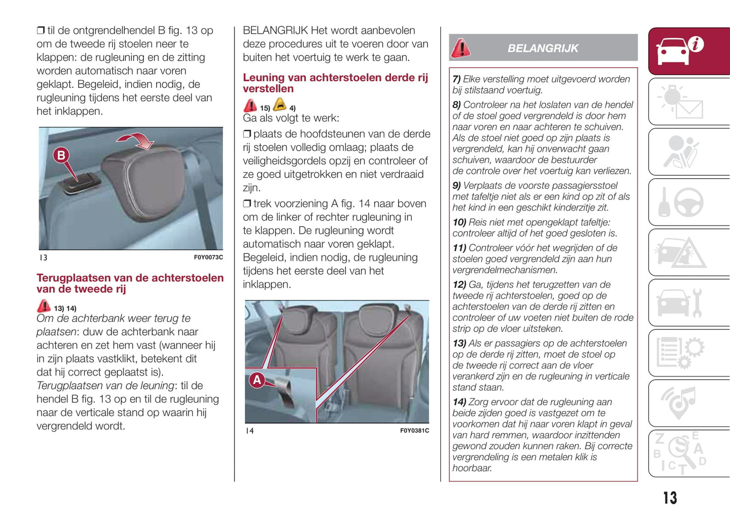 2012-2017 Fiat 500L Manuel du propriétaire | Néerlandais