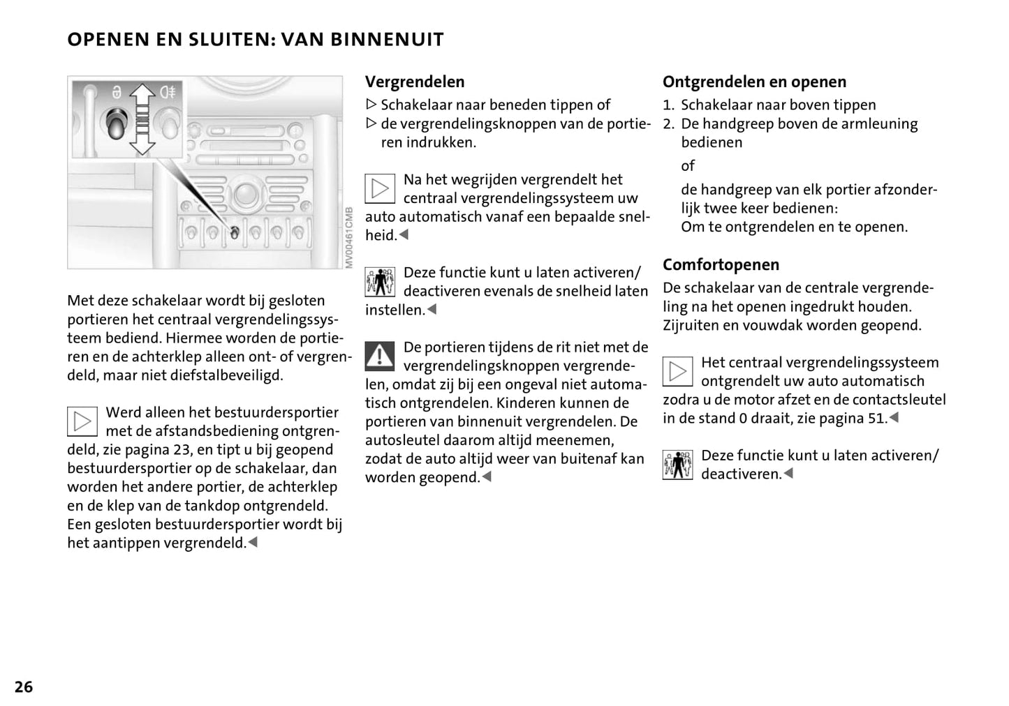 2004-2009 Mini Cabrio Owner's Manual | Dutch