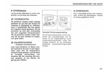 2002-2003 Kia Carens Owner's Manual | Dutch