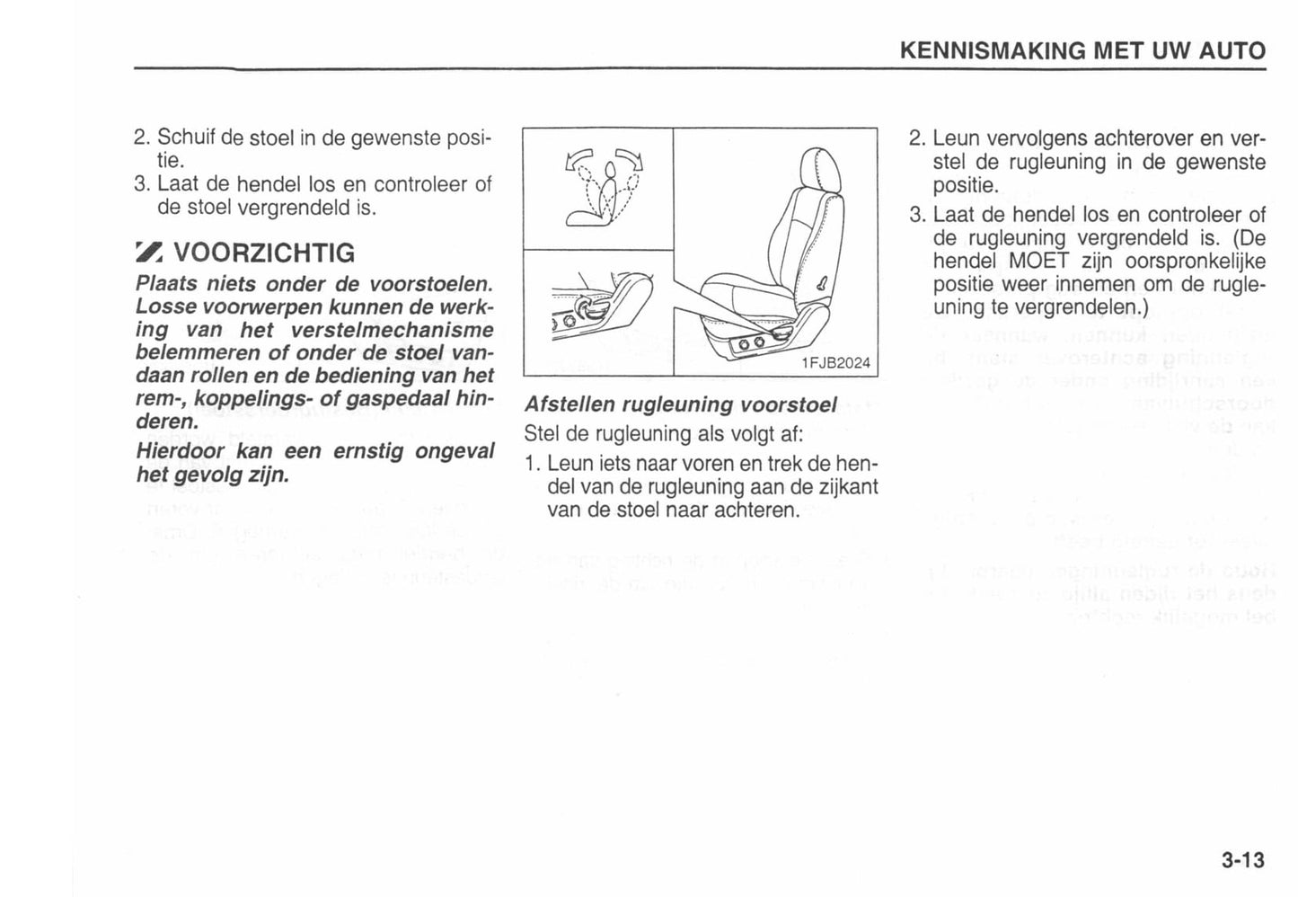 2002-2003 Kia Carens Owner's Manual | Dutch