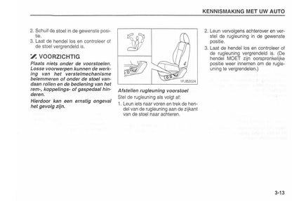 2002-2003 Kia Carens Owner's Manual | Dutch