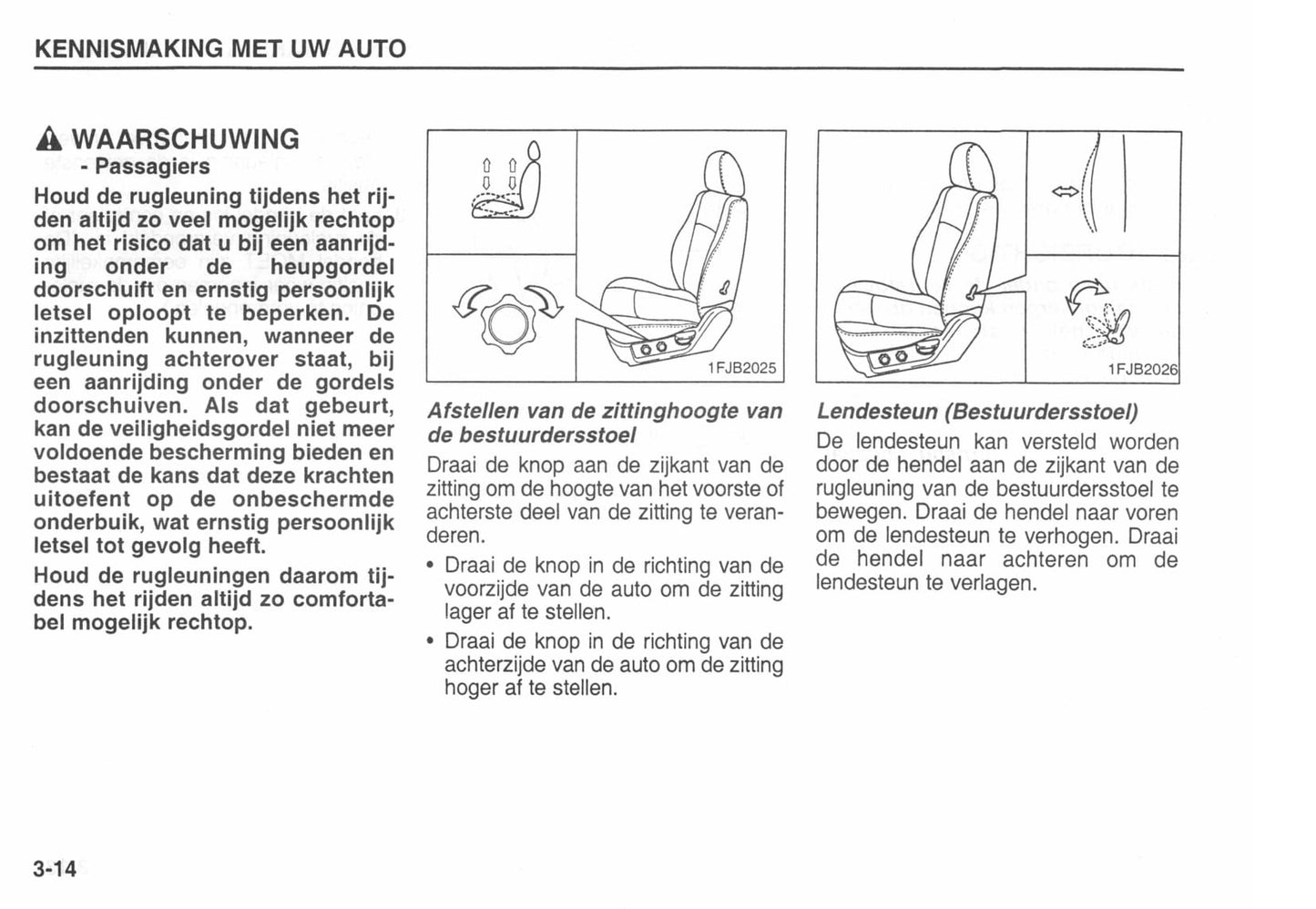 2002-2003 Kia Carens Owner's Manual | Dutch