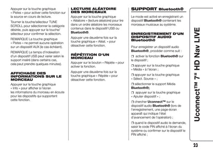 Fiat 500 & 500 Cabrio Uconnect Radio Nav 7.0 Guide d'utilisation 2017 - 2018