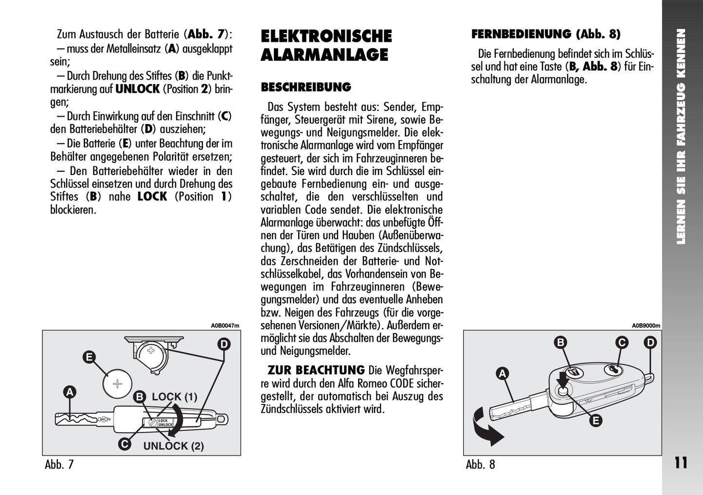 2004-2008 Alfa Romeo 156 GTA Owner's Manual | German