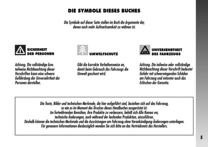 2004-2008 Alfa Romeo 156 GTA Owner's Manual | German