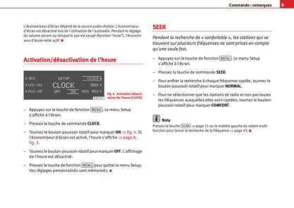 Seat Exeo Radio Adagio Guide d'instructions