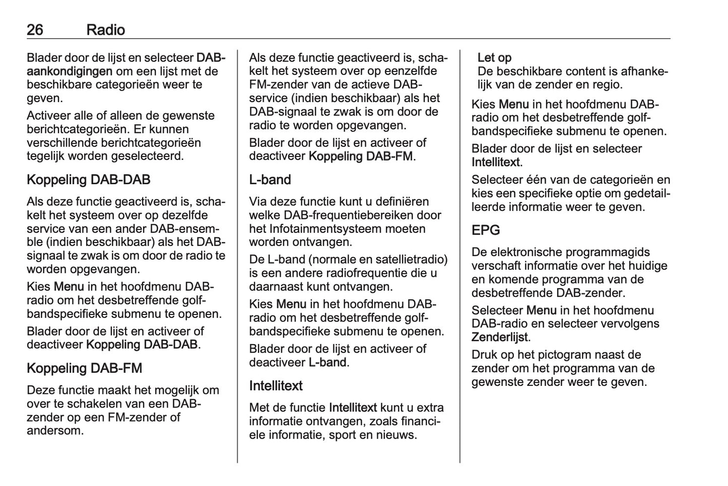 Opel Karl Infotainment System Handleiding 2017 - 2019