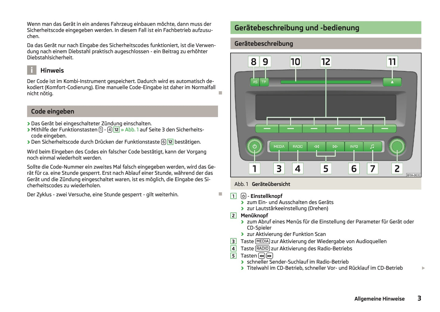 Skoda Swing Radio Bedienungsanleitung 2013