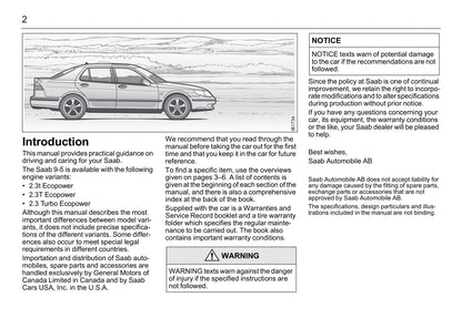 2001-2005 Saab 9-5 Bedienungsanleitung | Englisch