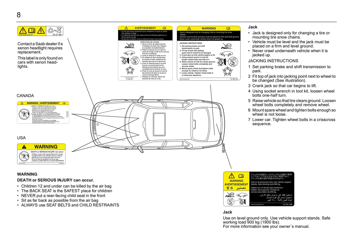 2001-2005 Saab 9-5 Bedienungsanleitung | Englisch