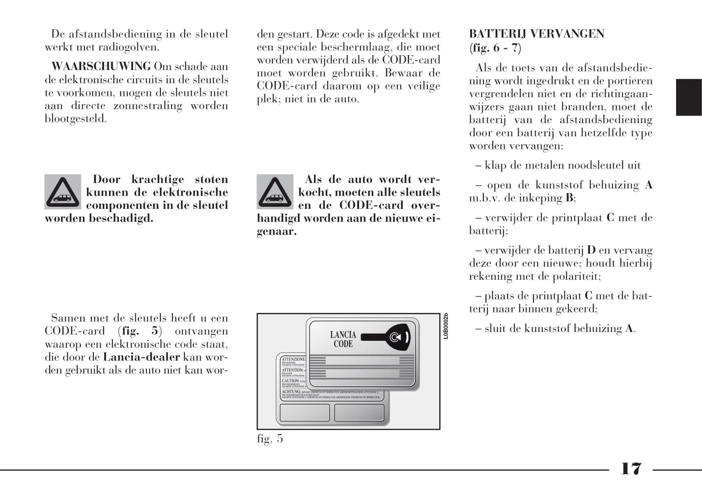 2002-2008 Lancia Phedra Owner's Manual | Dutch