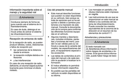 Opel Movano Manual de infoentretenimiento 2011 - 2014