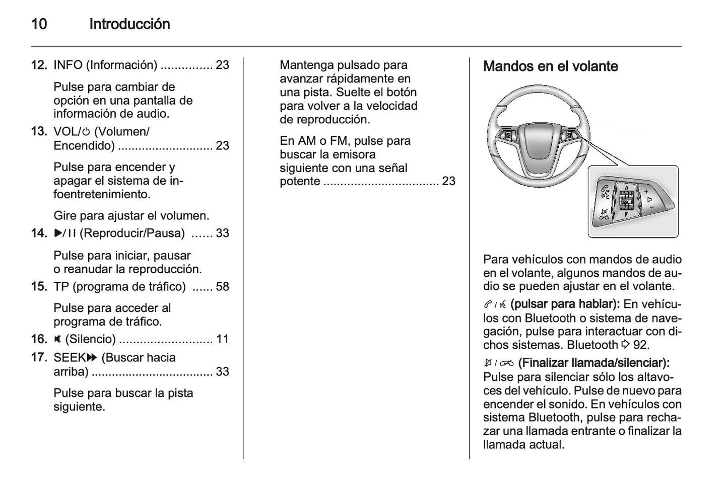 Opel Ampera Manual de infoentretenimiento 2011 - 2015