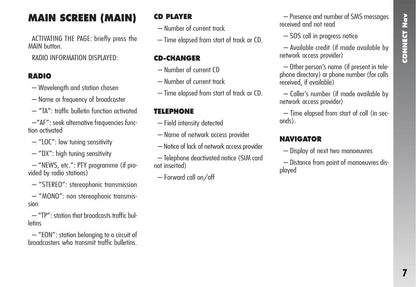 Alfa Romeo Connect Nav (+) Owner's Manual