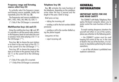 Alfa Romeo Connect Nav (+) Owner's Manual