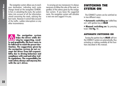 Alfa Romeo Connect Nav (+) Owner's Manual