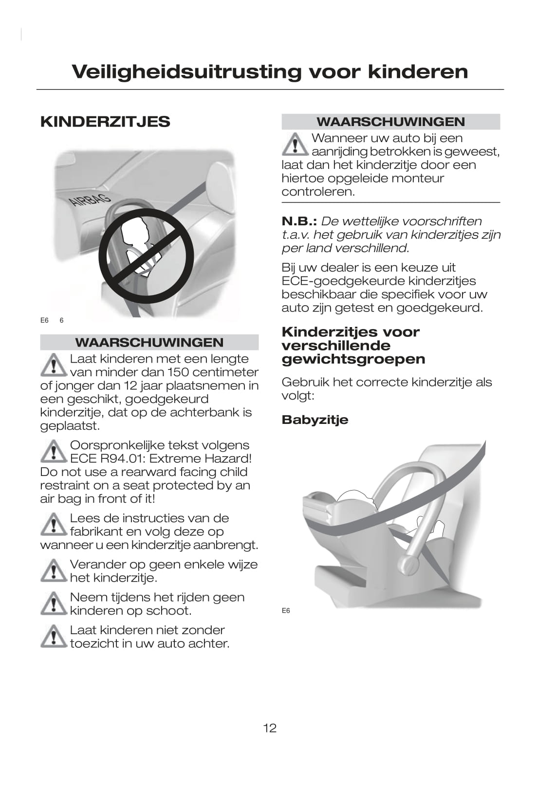 2007-2008 Ford Tourneo Connect/Transit Connect Owner's Manual | Dutch