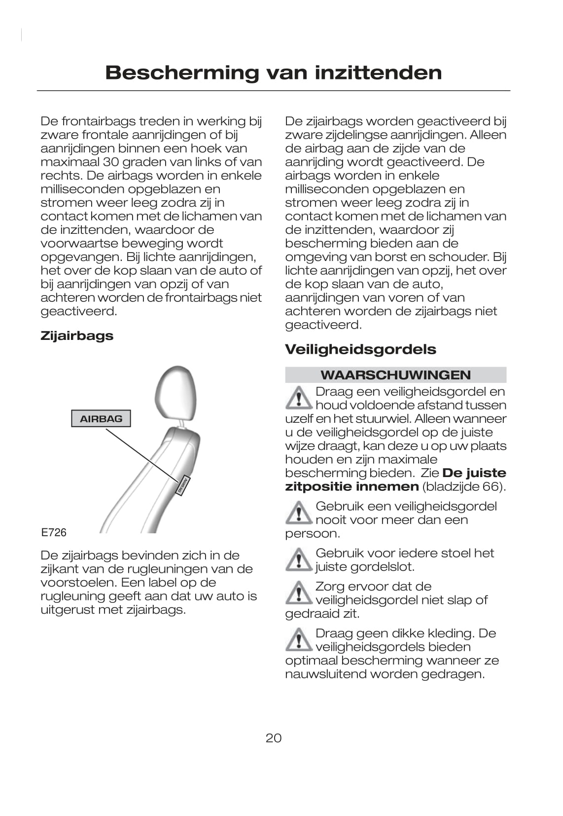 2007-2008 Ford Tourneo Connect/Transit Connect Owner's Manual | Dutch