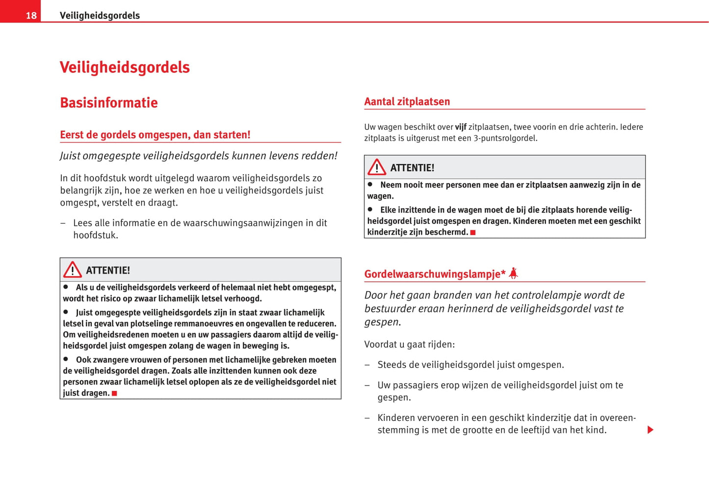 2007-2008 Seat Ibiza Owner's Manual | Dutch