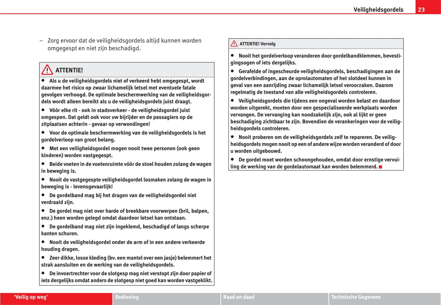 2007-2008 Seat Ibiza Owner's Manual | Dutch