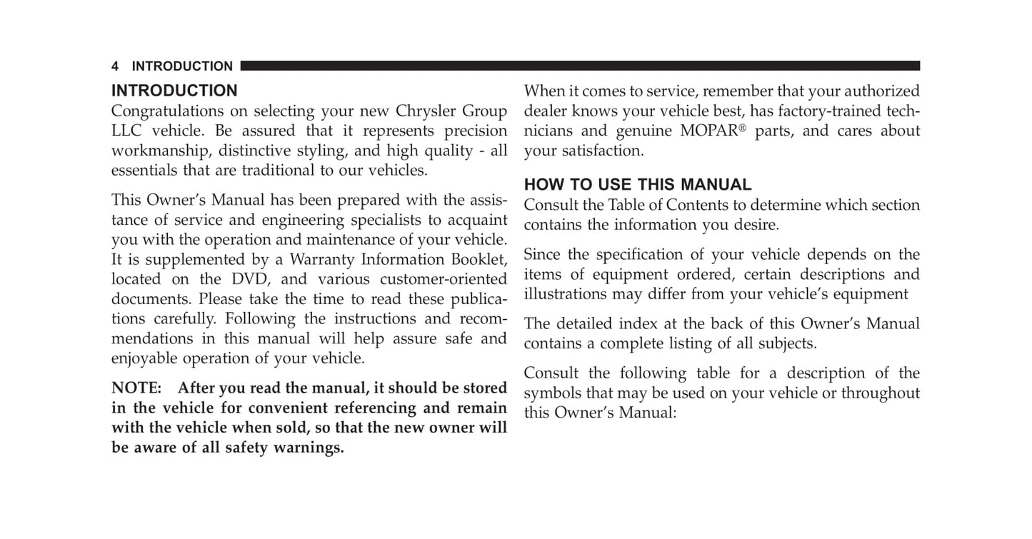 2010-2014 Chrysler 300 Owner's Manual | English