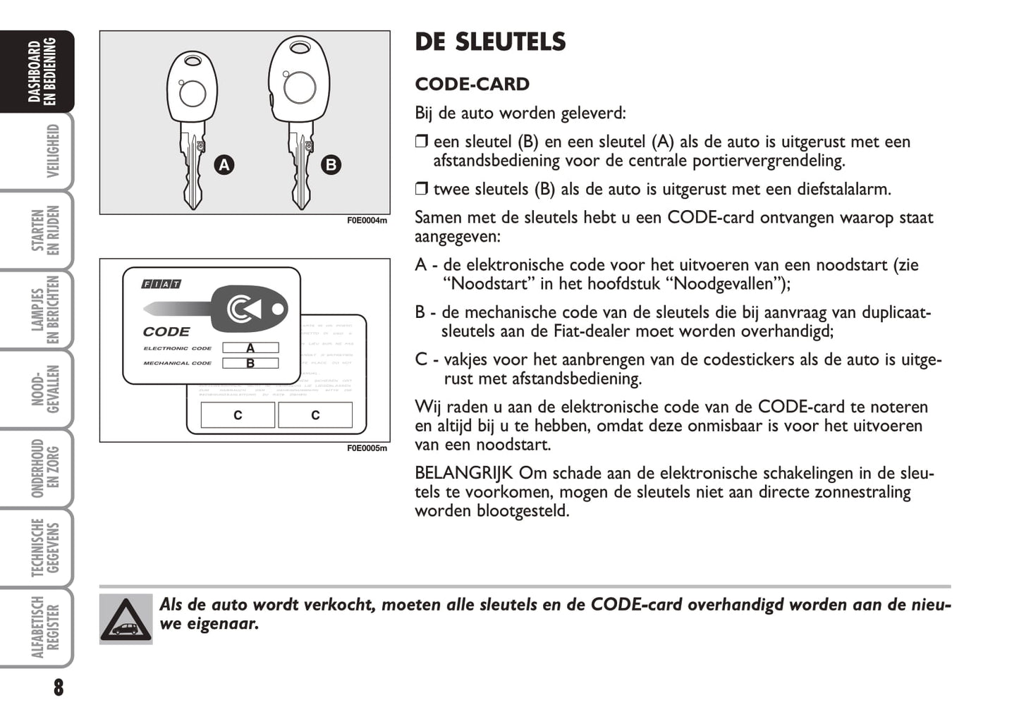 2004-2005 Fiat Multipla Owner's Manual | Dutch