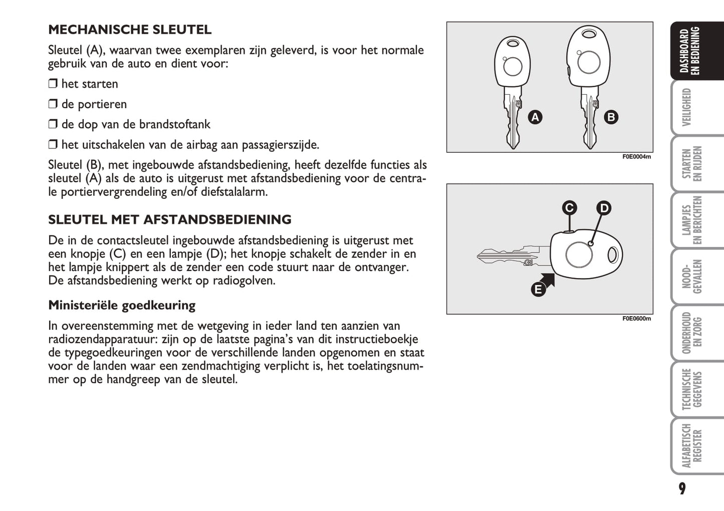 2004-2005 Fiat Multipla Owner's Manual | Dutch