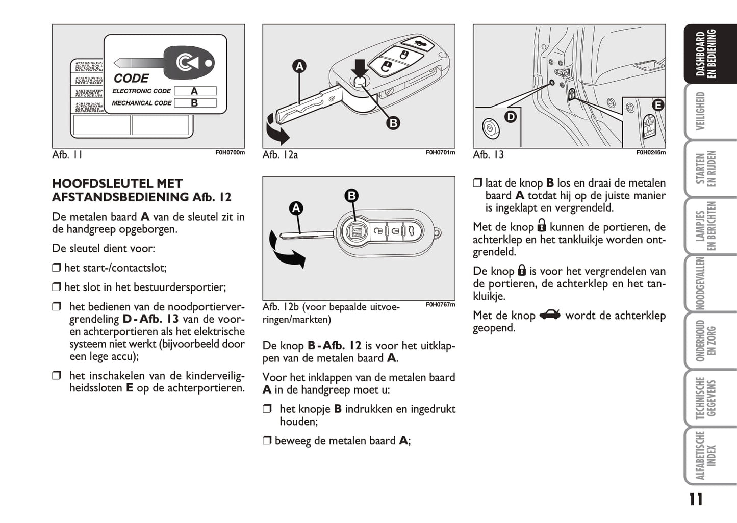 2005-2006 Fiat Idea Owner's Manual | Dutch