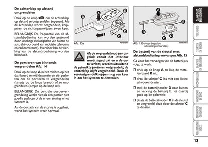 2005-2006 Fiat Idea Owner's Manual | Dutch