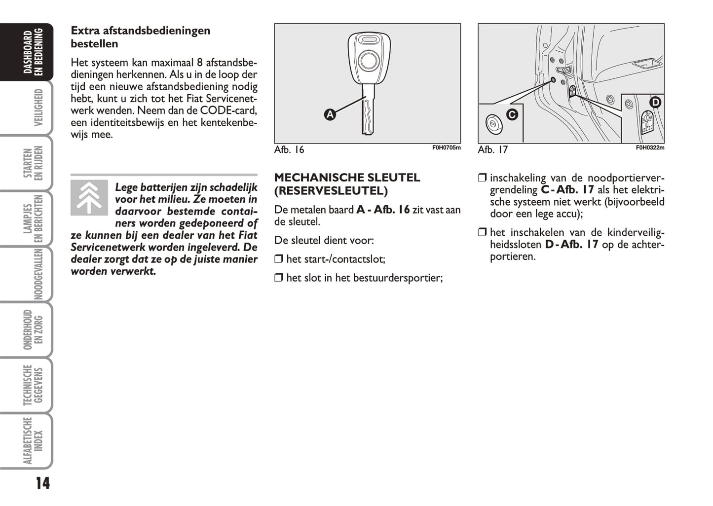 2005-2006 Fiat Idea Owner's Manual | Dutch