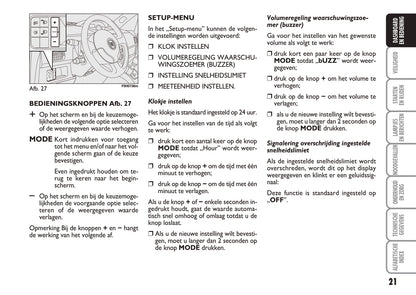 2005-2006 Fiat Idea Owner's Manual | Dutch